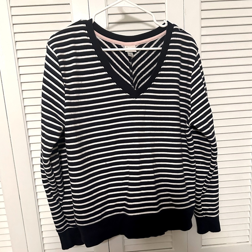 Blue and white stripe sweater